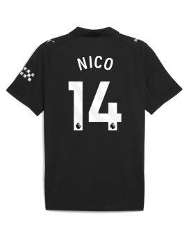 Billige Fotballdrakt Manchester City Nico Gonzalez #14 Replika Bortedrakt 2025-26 Kortermet Billige Fotballdrakt Manchester City Nico Gonzalez #14 Replika Bortedrakt 2025-26 Kortermet